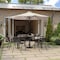 Flash Furniture Montego 9 FT Round Umbrella with 32 Solar LED Lights and Crank and Tilt Functionality in Tan GM-WL-U22002B-TAN-GG - alternate 1